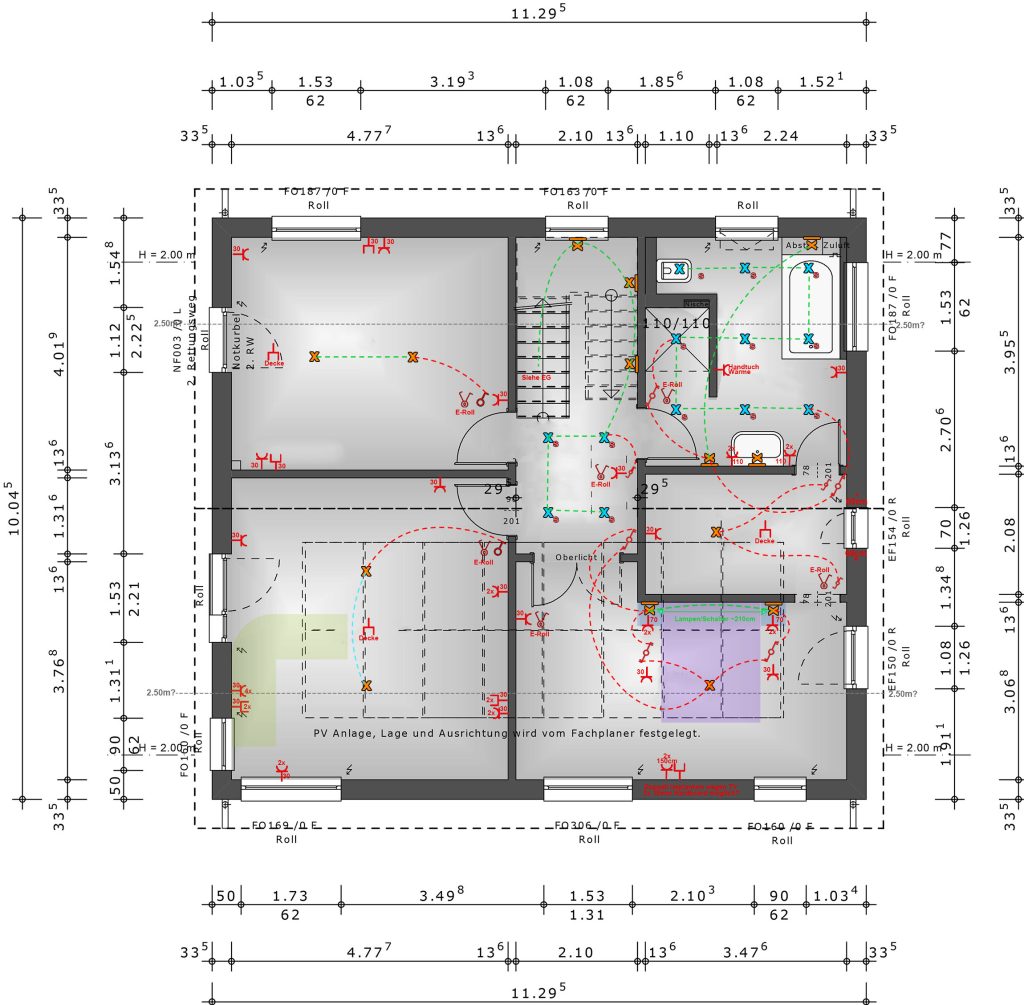 Elektroplanung und Elektrobemusterung für ein Bien-Zenker Haus