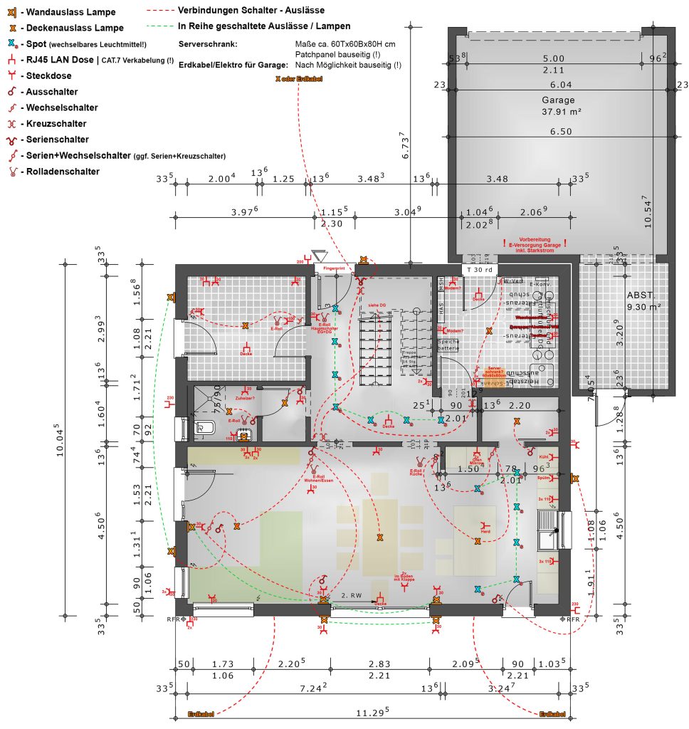 Elektroplanung und Elektrobemusterung für ein Bien-Zenker Haus